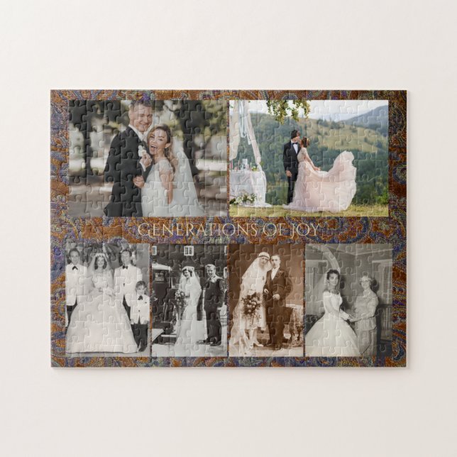 Personalised Wedding Photos Generations of Joy Jigsaw Puzzle (Horizontal)