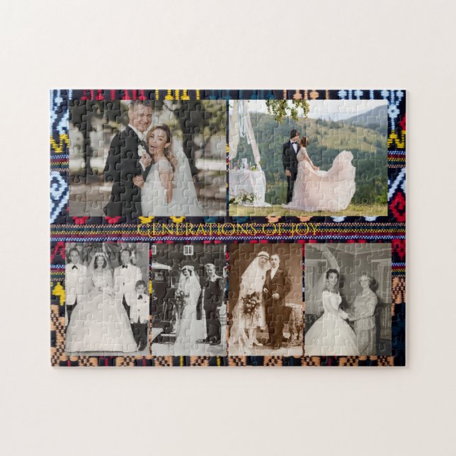Personalised Wedding Photos Generations of Joy Jigsaw Puzzle (Horizontal)
