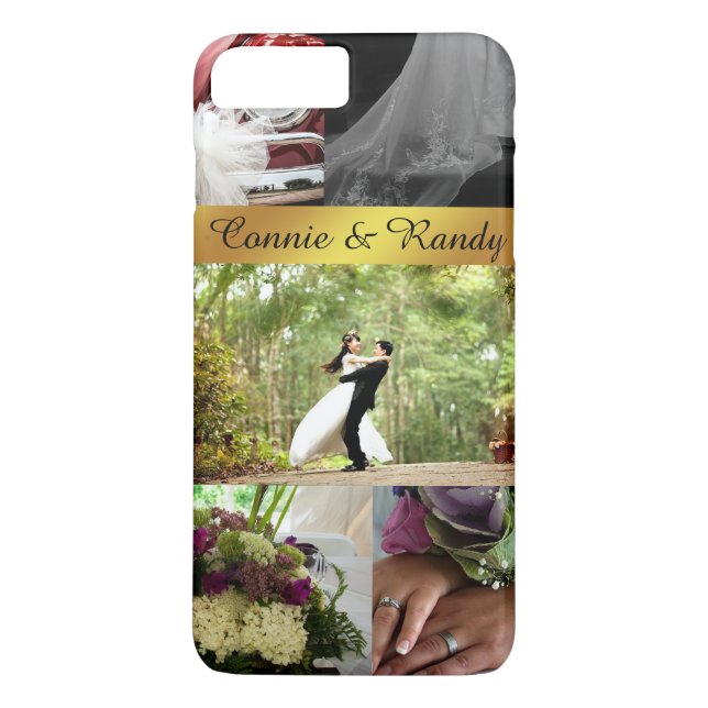 Personalised Wedding Picture Collage iPhone Case (Back)