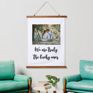 Personalised Wedding Picture Wood Wall Tapestry