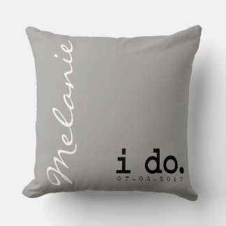Personalised Wedding Pillow -  I do. Me too.
