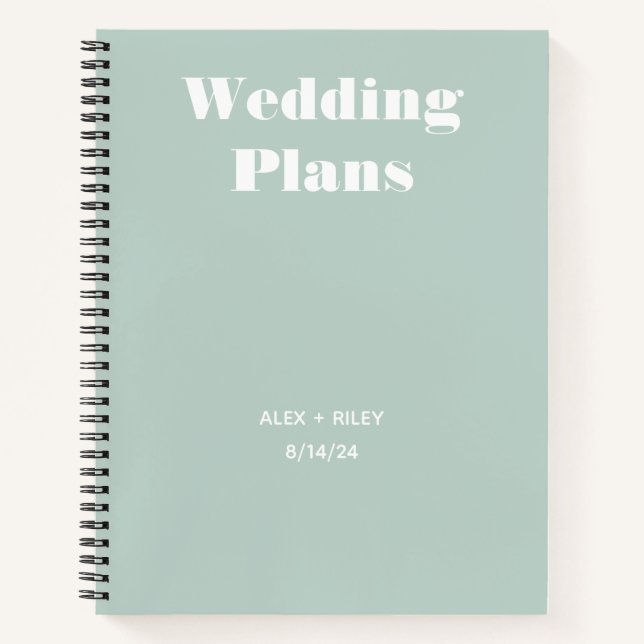 Personalised Wedding Planner Notebook (Front)
