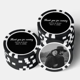 Personalised Wedding Poker Chip Favour Thank You