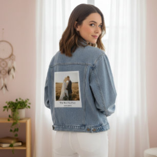 Personalised Wedding Polaroid Photo Denim Jacket