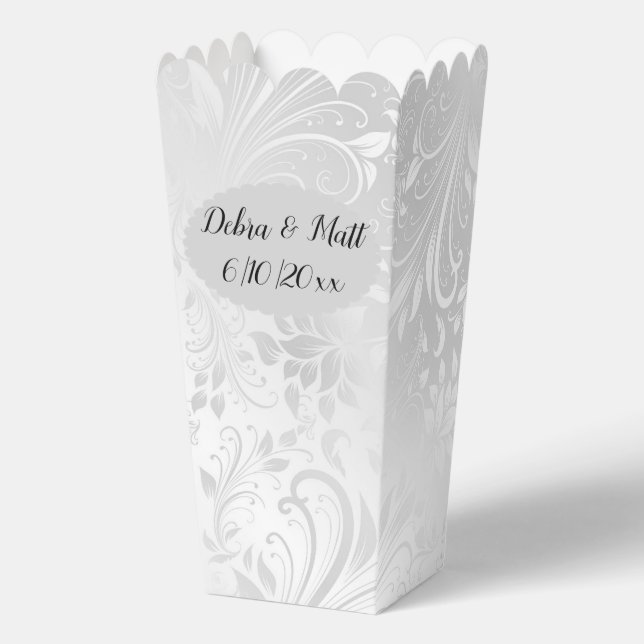 Personalised Wedding Popcorn Favour Box (Front)
