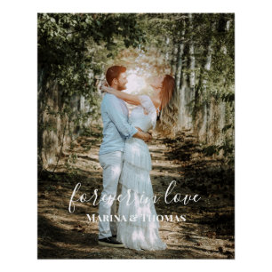 Personalised Wedding Portrait Modern Calligraphy Poster