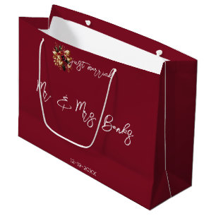 Personalised Wedding Present Wrap   Bride & Groom  Large Gift Bag