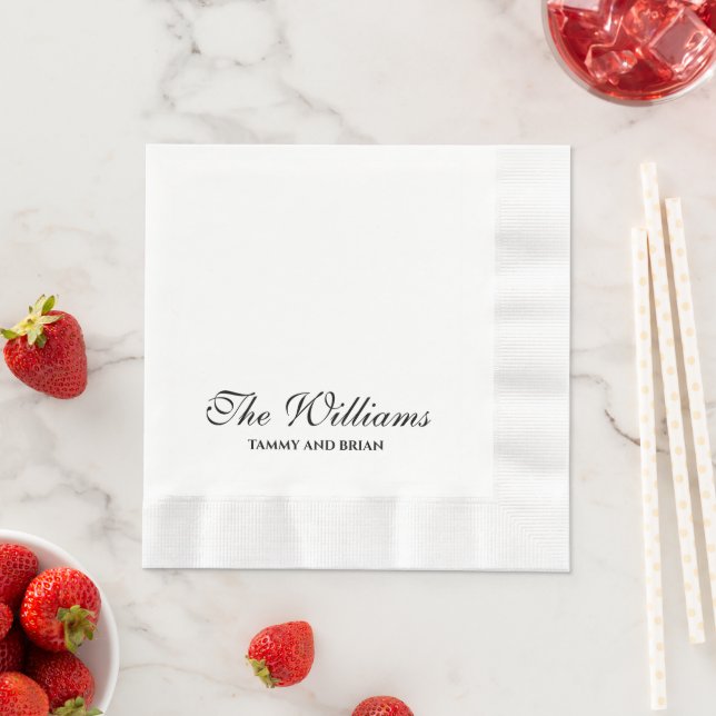 Personalised Wedding Reception Napkin (Insitu)