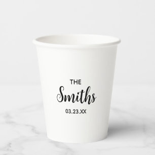 Personalised Wedding Reception Rehearsal Dinner Paper Cups