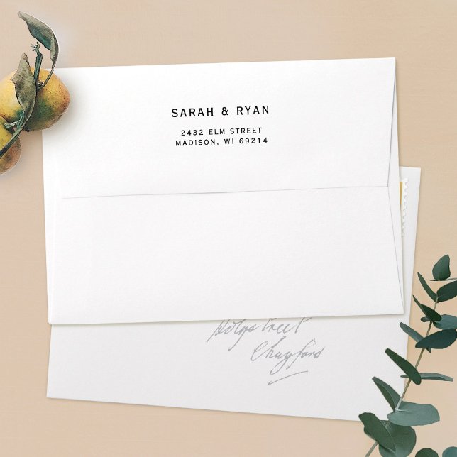 Personalised Wedding Return Address Envelope (Creator Uploaded)