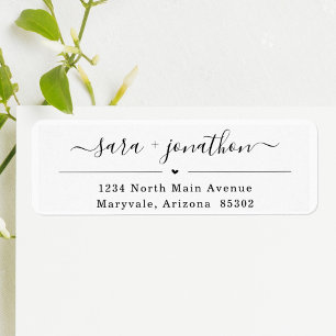 Personalised Wedding Return Address Labels