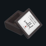 Personalised Wedding Ring Gift Box<br><div class="desc">Modern minimalist wedding ring box for the prospective bride and groom. Modern minimalist engagement with signature red heart.</div>