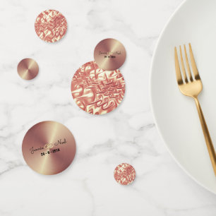 Personalised Wedding Rose Gold Table Confetti