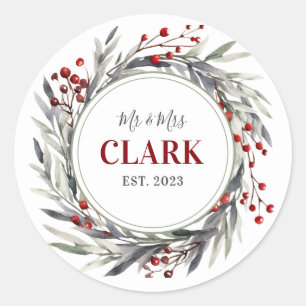 Personalised Wedding Round Stickers