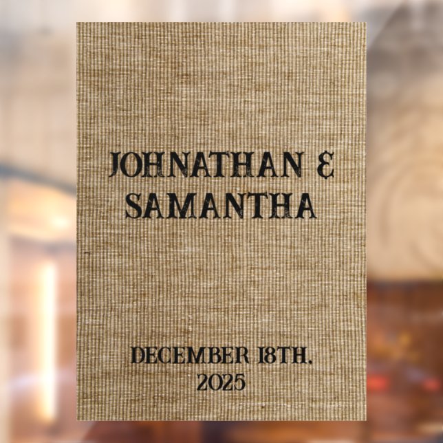 Personalised wedding rustic burlap nature pattern (Sheet 2)