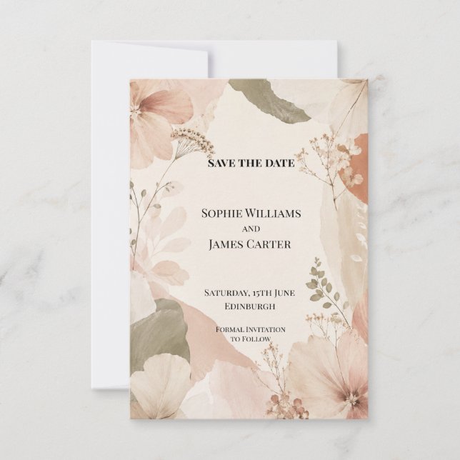Personalised Wedding Save the Date (Front)