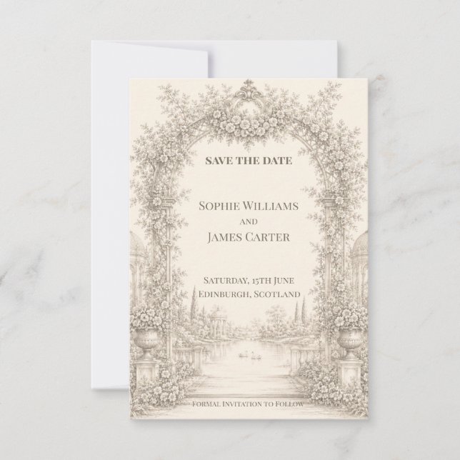 Personalised Wedding Save the Date (Front)