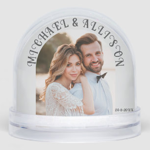 Personalised Wedding Snow Globe – 2 Photo Keepsake
