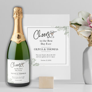 Personalised wedding Sparkling Wine Bottle Sparkling Wine Label