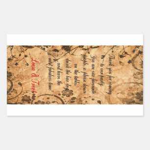 Personalised wedding sticker