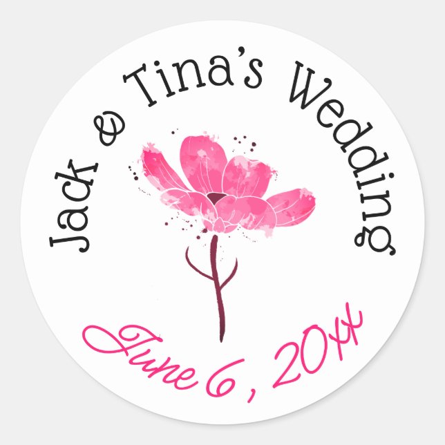 Personalised wedding stickers  (Front)