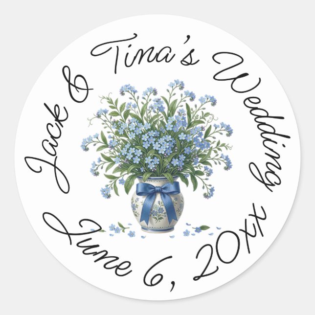 Personalised wedding stickers  (Front)