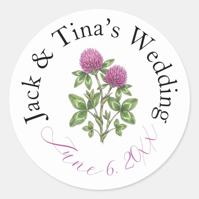 Personalised wedding stickers  (Front)
