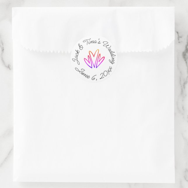 Personalised wedding stickers  (Bag)