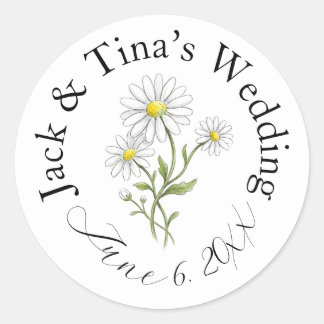 Personalised wedding stickers