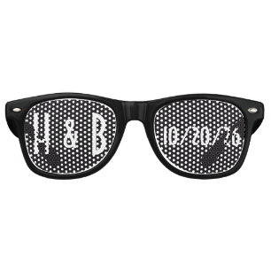 Personalised Wedding Sunglasses, Wedding Favours Retro Sunglasses