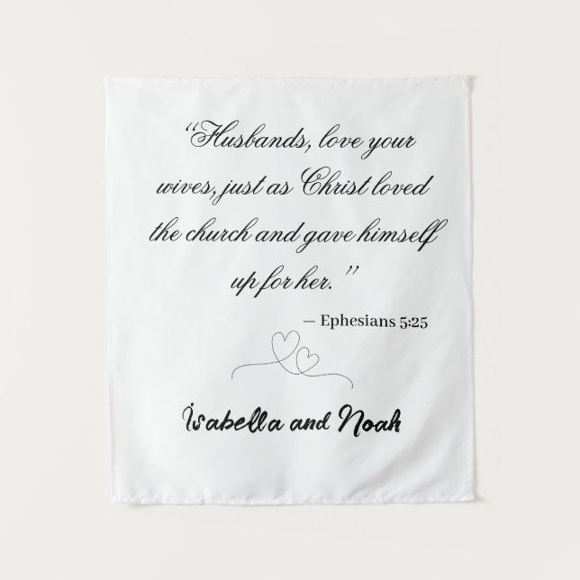 Personalised Wedding Tapestry (Front)