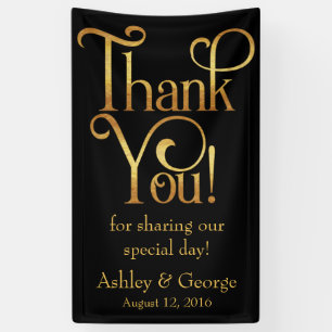 Personalised Wedding Thank You Banner