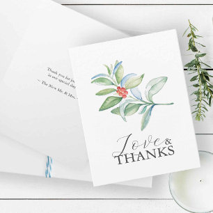 Personalised Wedding Thank You Cards Christmas