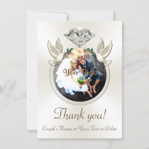 Personalised Wedding Thank You Cards with Photo