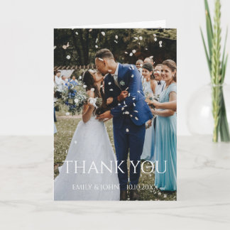 Personalised Wedding Thank You Photo Card