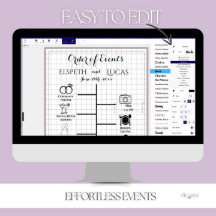 Personalised Wedding Timeline Sign, Order of Event