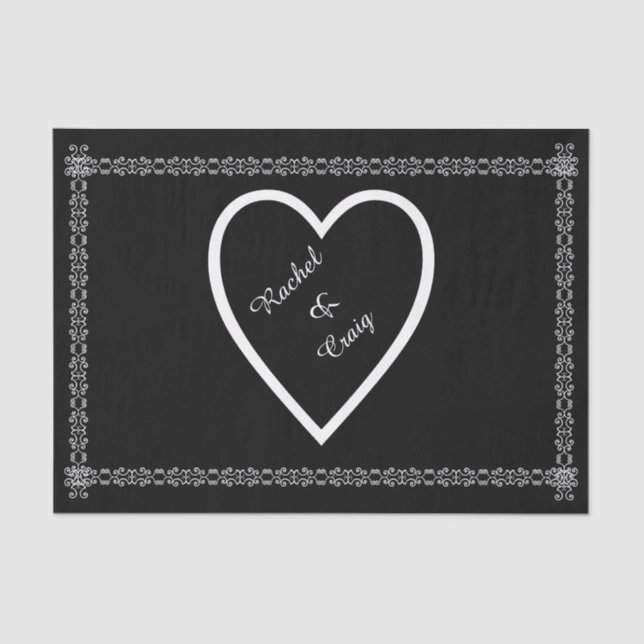 Personalised Wedding Tissue Paper (Front)