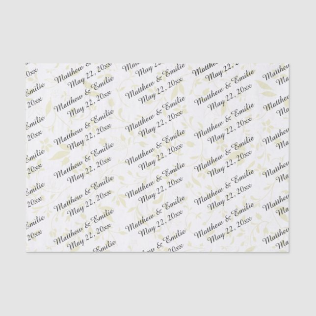 Personalised Wedding Tissue Paper (Front)