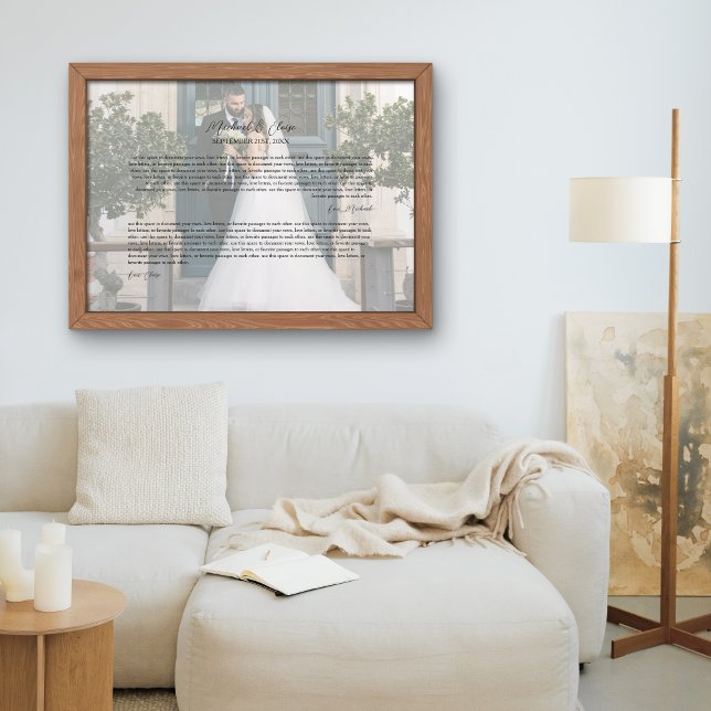 Personalised Wedding Vows Photo Keepsake Print (Personalized Wedding Vows Photo Keepsake
)