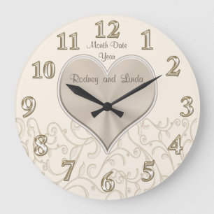 Personalised Wedding Wall Clocks or Anniversary