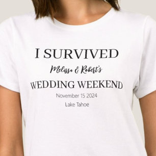 Personalised Wedding Weekend T-Shirt