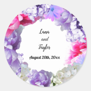 Personalised Wedding Wreath Bouquet Sticker