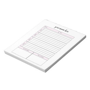 Personalised Week Planner Notepad