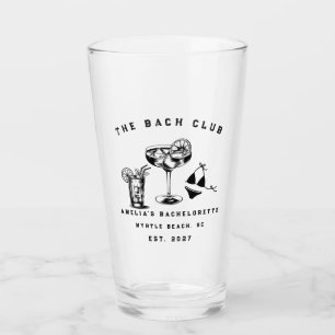 Personalised Weekend Trip Beach Bachelorette Party Glass