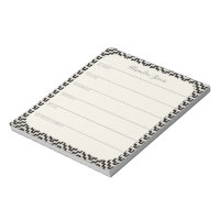 Personalised Weekly Planner Black White Geometric