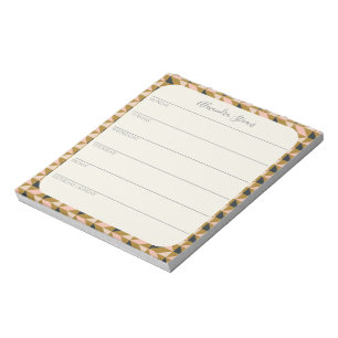 Personalised Weekly Planner   Elegant Geometric Notepad