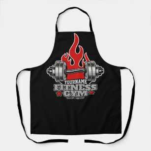 Personalised Weight Lifting Dumbbell Fitness Gym Apron