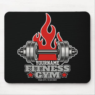 Personalised Weight Lifting Dumbbell Fitness Gym Mouse Pad