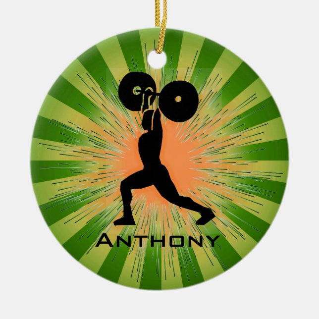 Personalised WeightLifter/BodyBuilder Ornament (Front)
