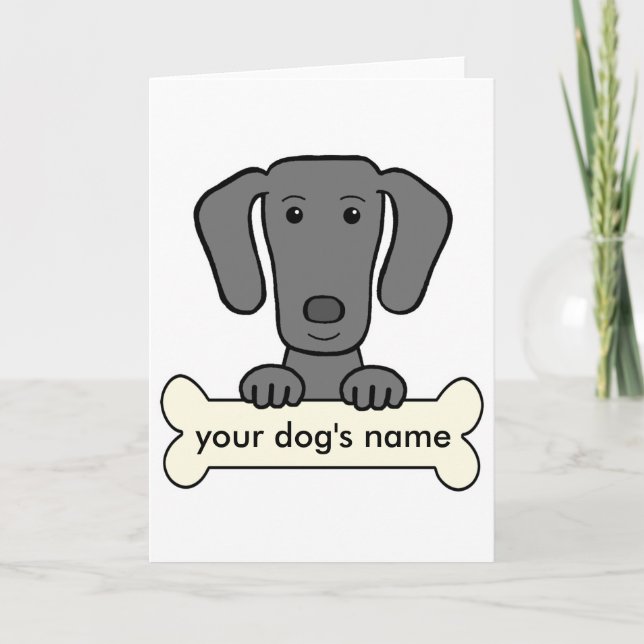 Personalised Weimaraner Card (Front)